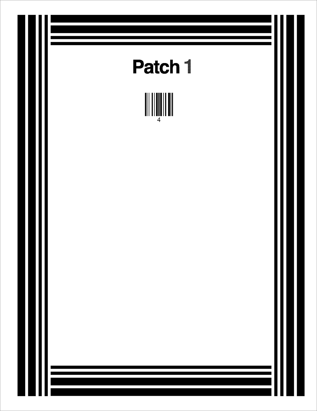 patch code separator sheets