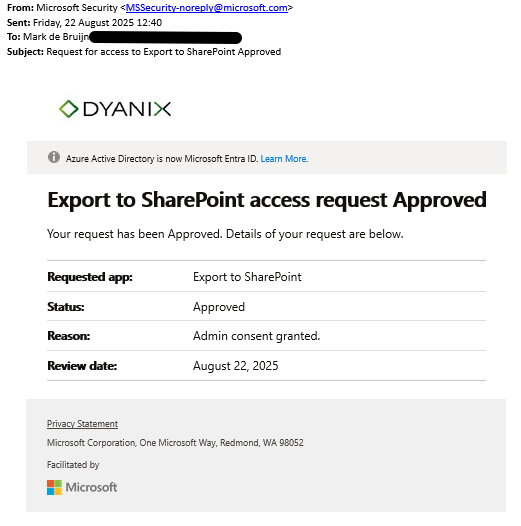 Troubleshoot-Export to SharePoint-Oauth20-user permission granted