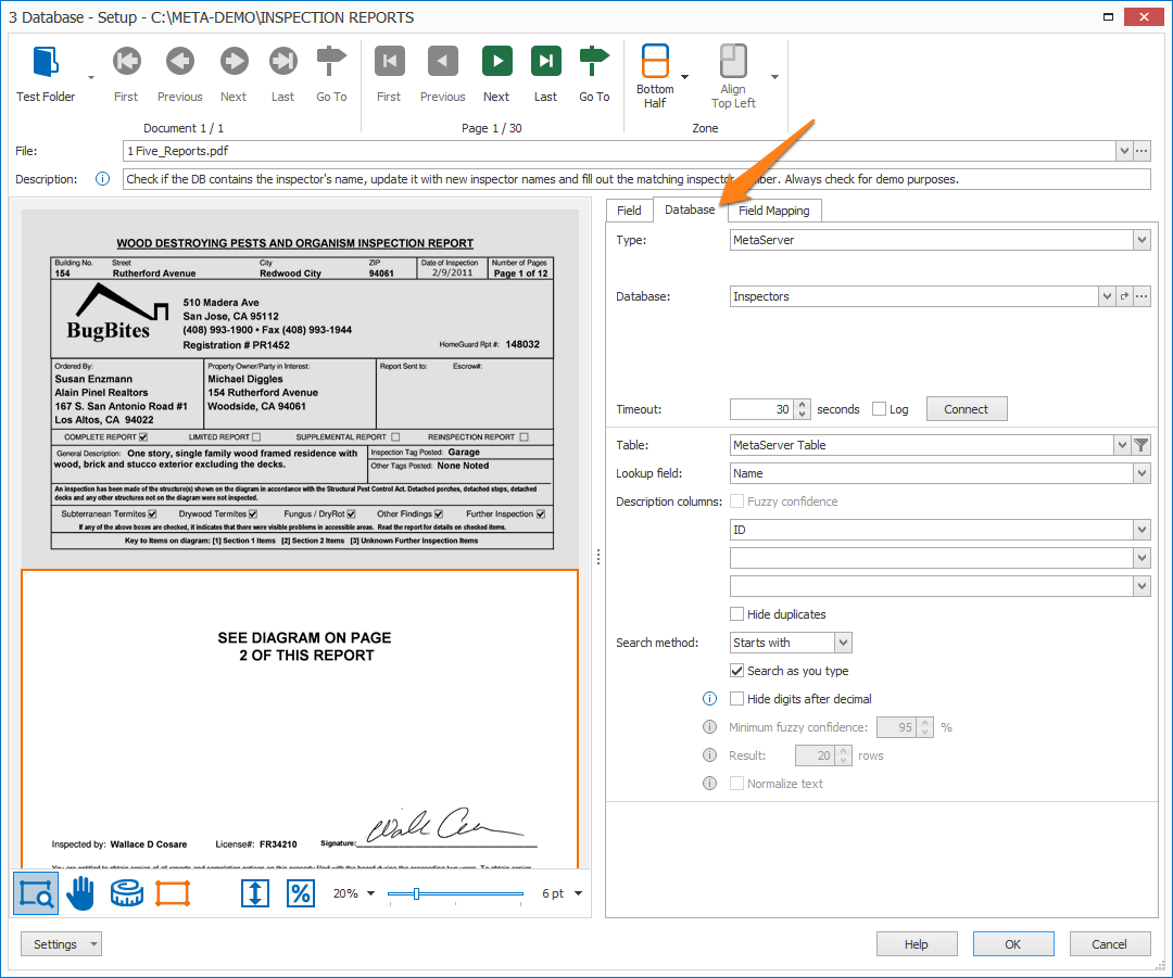 040-020_MetaServer_Validate_Database_Setup_Database_Tab