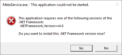 FAQ-NET Framework Windows Server 2019 Error