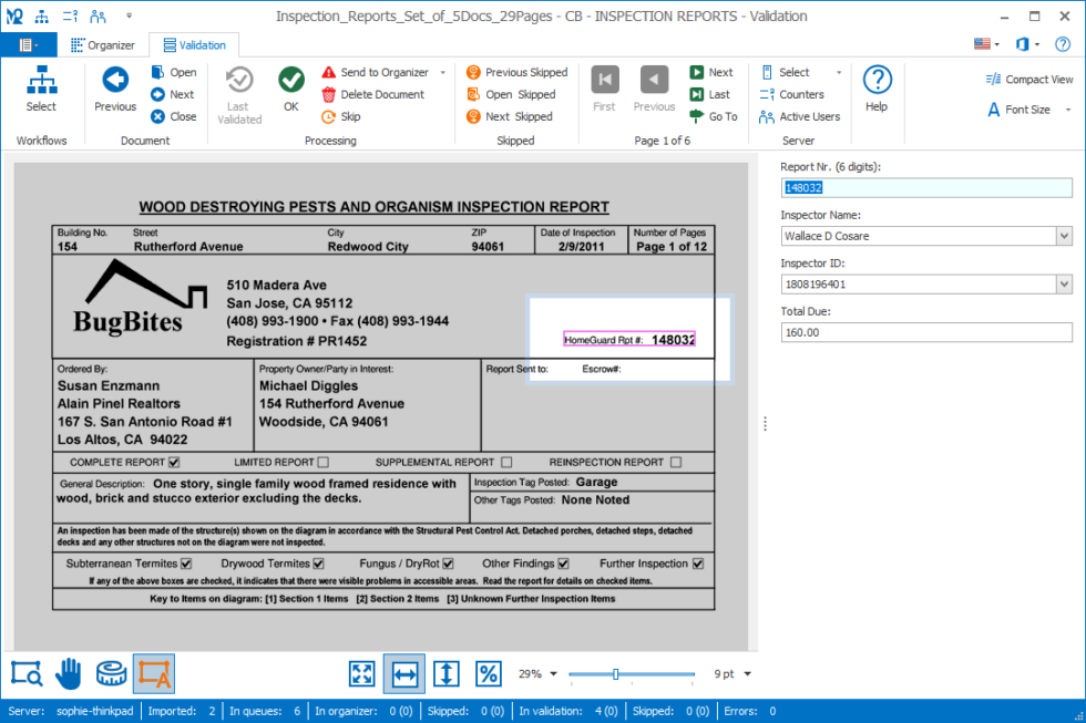 Validation viewer