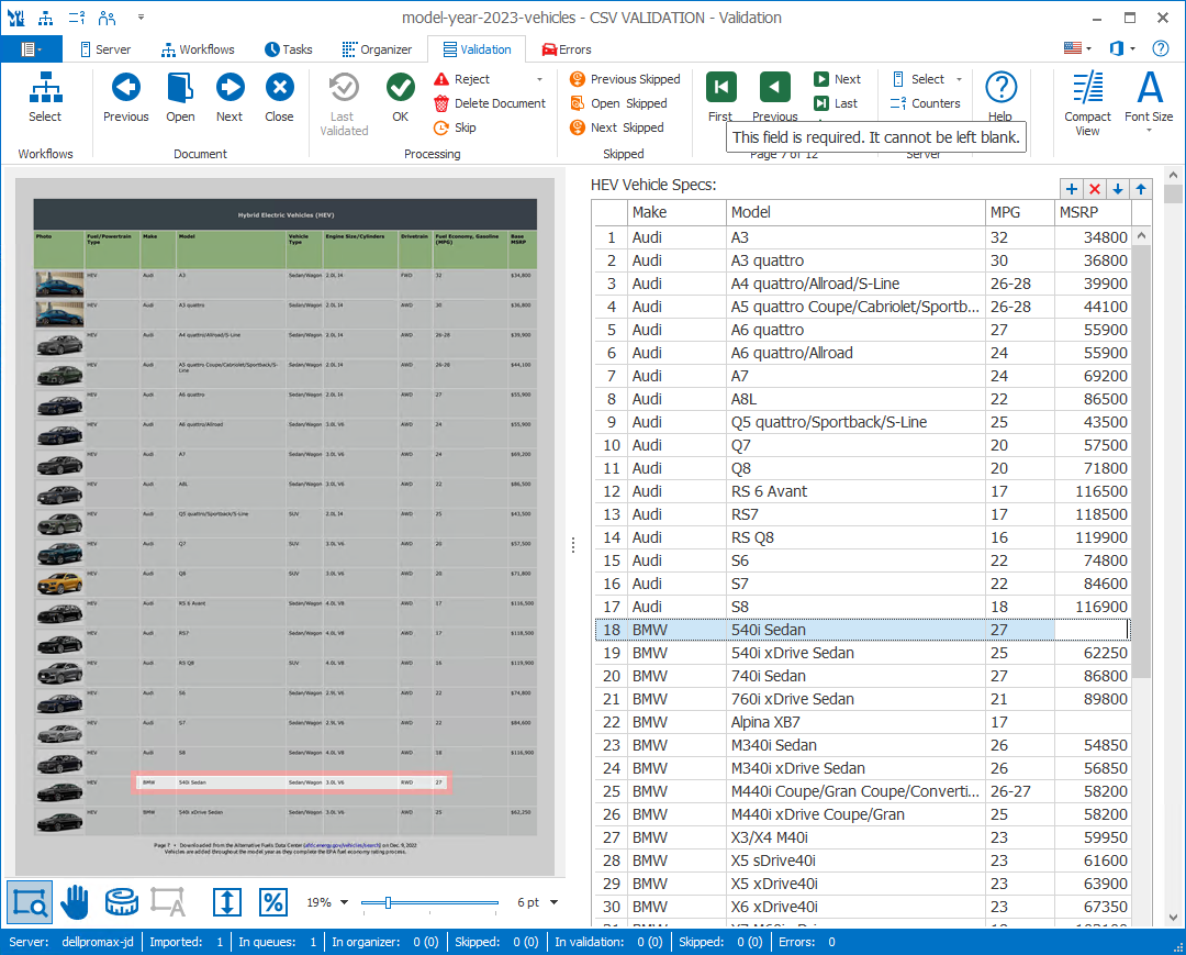040-010_MetaServer_Validate_CSV_Setup_Example_Highlight Page Width_Disabled